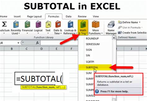 subtotal meaning in tagalog|APPLYING SUBTOTAL IN EXCEL : TAGALOG .